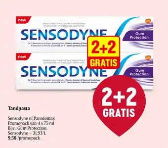 Sensodyne of Parodontax Tandpasta Promopack van 4 x 75 cl