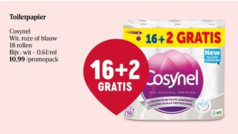 Delhaize Cosynel Toiletpapier 18 rollen aanbieding