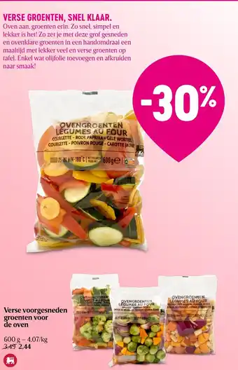 Delhaize Verse Voorgesneden Groenten voor de oven 600g aanbieding