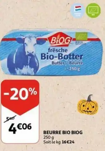 Auchan Biog beurre bio 250G aanbieding