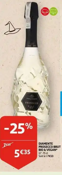 Diamente Prosecco brut Bio & Vegan 75CL