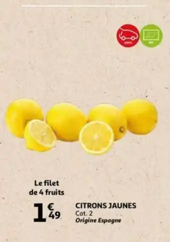 Auchan Citrons jaunes aanbieding