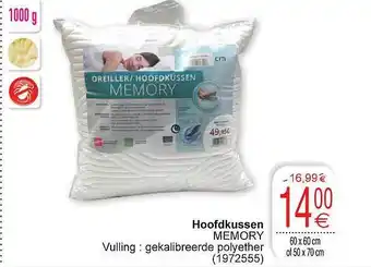 Cora Hoofdkussen memory aanbieding