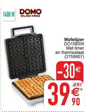 Cora Wafelijzer domo elektro aanbieding