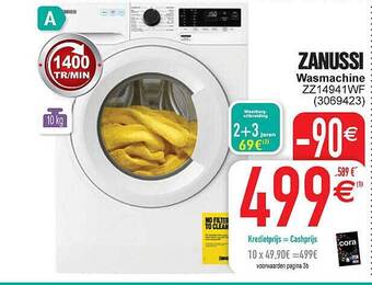 Cora Zanussi wasmachine aanbieding