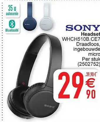 Cora Sony headset whch510b aanbieding