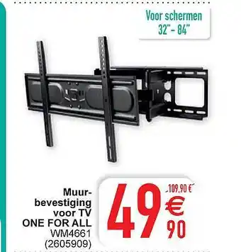 Cora Muurbevestiging voor tv one for all aanbieding