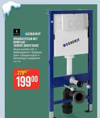 Geberit ophangsysteem met duwplaat 'geberit duofix basic'
