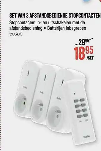 HandyHome Set van 3 afstandbediende stopcontacten aanbieding