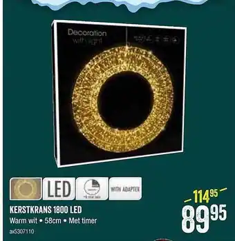 HandyHome Kerstkrans 1800 led aanbieding