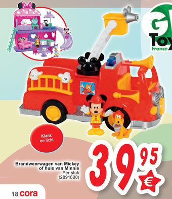 Cora Brandweerwagen van Mickey of huis van Minnie aanbieding