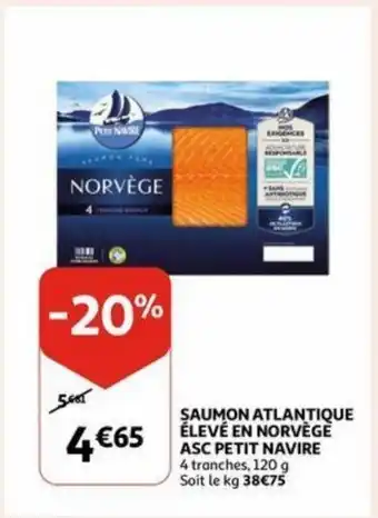 Auchan Saumon atlantique eleve en norvege asc petit navire aanbieding