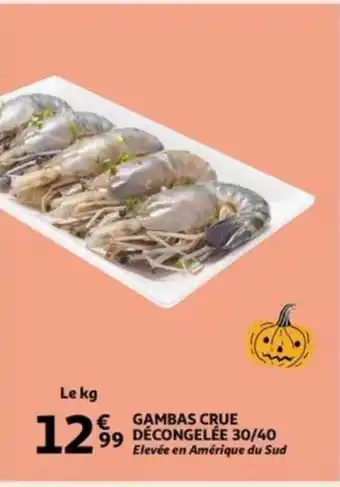Auchan Gambas crue decongelee 30/40 aanbieding