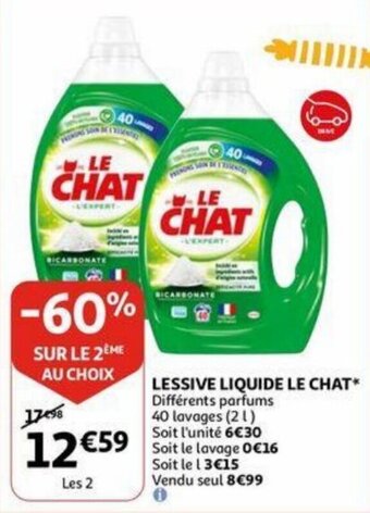 Auchan Lessive liquide le chat aanbieding