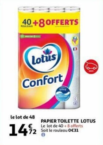 Auchan Papier toilette lotus aanbieding