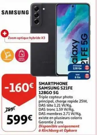 Auchan Samsung smartphone samsung S21FE 128GO 5G aanbieding