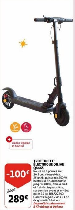 Auchan Trottinette electrique qilive Q4465 aanbieding