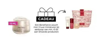 ICI PARIS XL Benefiance pouch met 3 luxe miniaturen shiseido producten aanbieding
