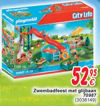 Zwembadfeest met glijbaan 70987