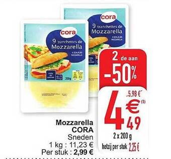 Cora Mozzarella aanbieding