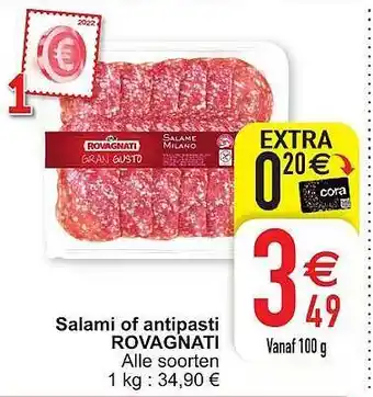 Cora Salami of antipasti rovagnati aanbieding