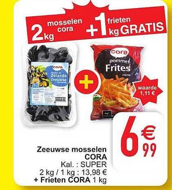 Cora Zeeuwse mosselen aanbieding