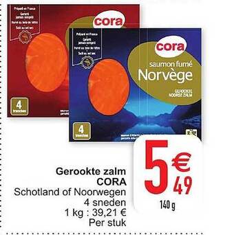 Cora Gerookte zalm aanbieding