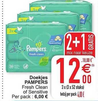 Cora Doekjes pampers aanbieding