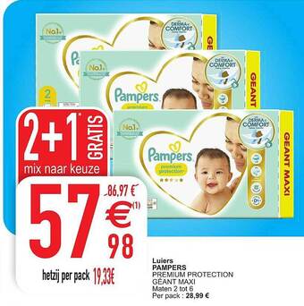 Cora Luiers pampers aanbieding