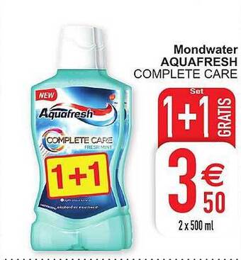 Cora Mondwater aquafresh aanbieding
