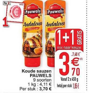 Cora Koude sauzen pauwels aanbieding