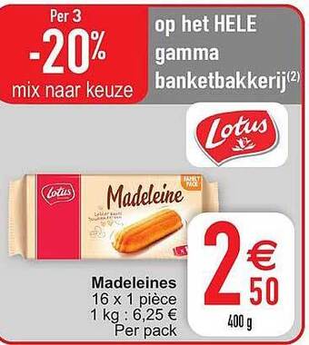Cora Madeleines aanbieding