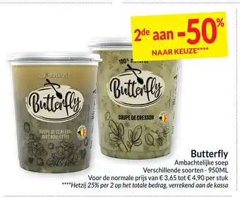 Intermarché Butterfly Ambachtelijke Soep Verschillende Soorten 950 ml aanbieding