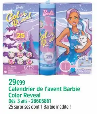 Maxi Toys Calendrier de L'avent Barbie color reveal 28605861 aanbieding