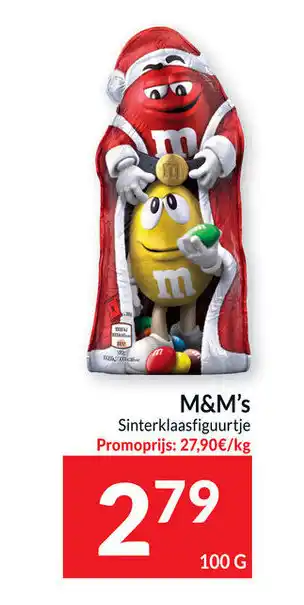 Intermarché M&M's Sinterklaasfiguurtje 100g aanbieding