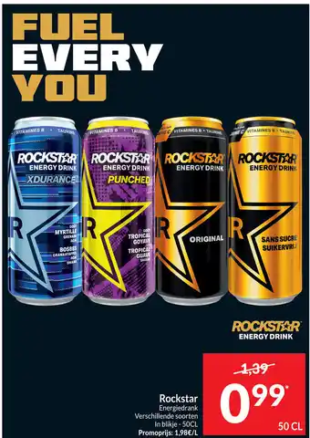 Intermarché Rockstar Energiedrank 50 cl aanbieding