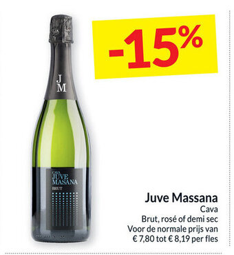 Intermarché Juve Massana Cava Brut, Rose of demi sec aanbieding