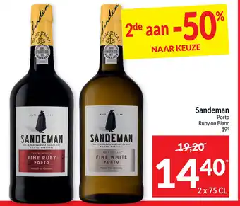 Intermarché Sandeman Porto Ruby ou Bianc 19* aanbieding
