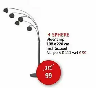 Weba Sphere vloerlamp aanbieding