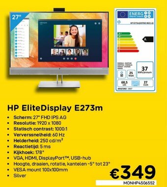 HP EliteDisplay E273m