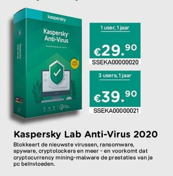 CompuDeals Kaspersky Lab Anti-Virus 2020 aanbieding