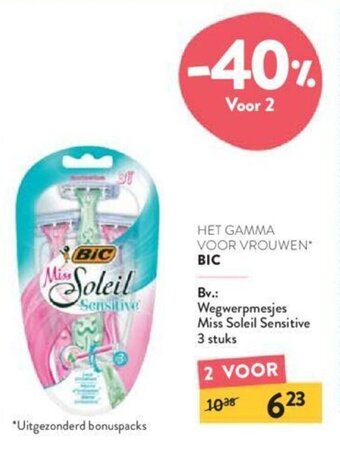 Di Wegwerpmesjes miss soleil sensitive aanbieding