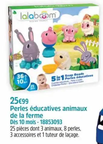 Maxi Toys Perles educatives animaux de la ferme 18853093 aanbieding