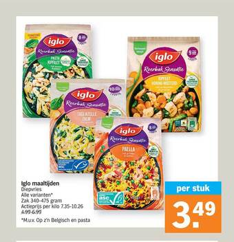 Albert Heijn Iglo maaltijden aanbieding