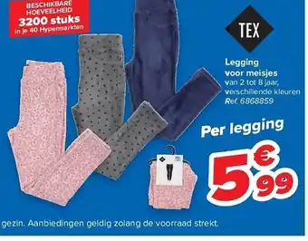 Carrefour Legging voor meisjes aanbieding