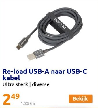 Re-Load USB-A Naar USB-C Kabel Ultra Sterk