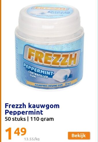 Frezzh Kauwgom Peppermint 50 Stuks 110gram