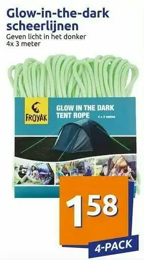 Action Glow-in-the-dark scheerlijnen aanbieding
