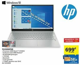 Carrefour Hp 15-eh0087nb aanbieding