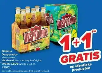 Carrefour Desperados bier met tequila original aanbieding